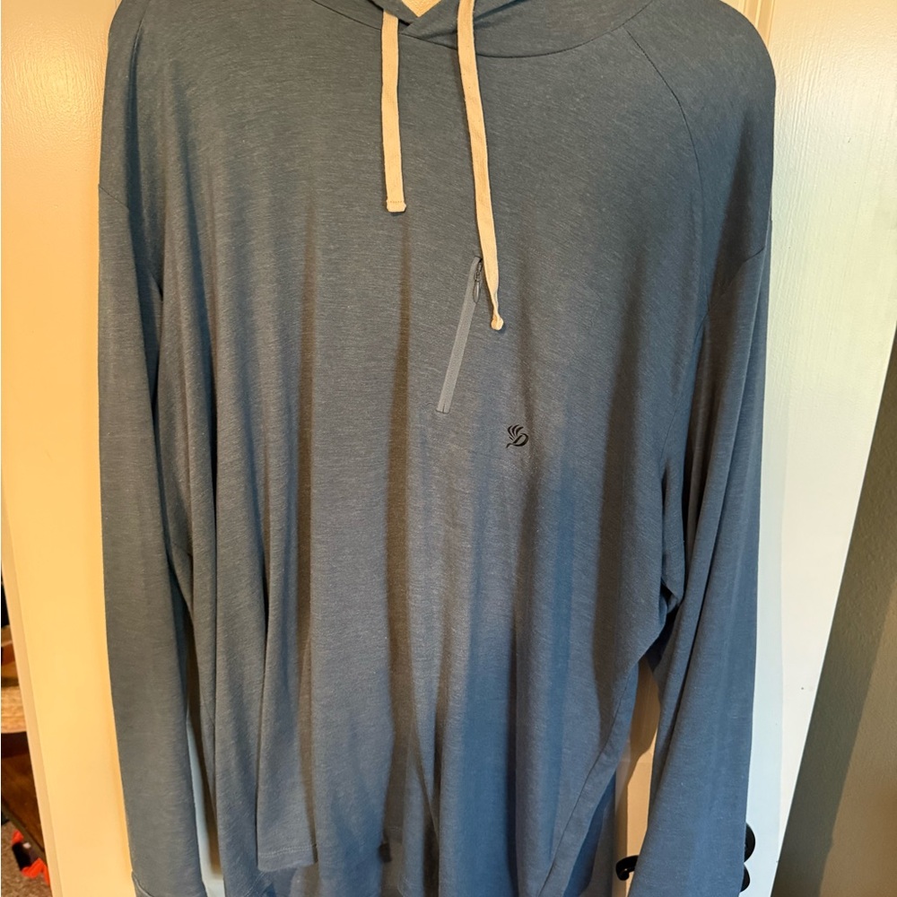 Blue Bamboo Relaxed Fit Sweatshirt with Light Drawstrings - Duck Camp